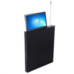 desk motorized lcd monitor lift mechanism with Microphone for Digital Audio Conference System