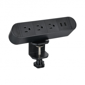 Removable Desktop Clamp Mount Outlet US power socket