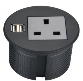 Round desktop socket