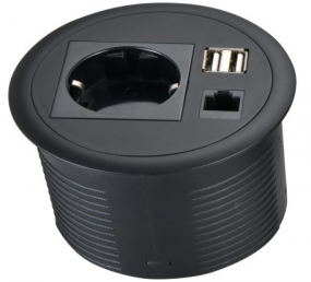 Round desktop socket