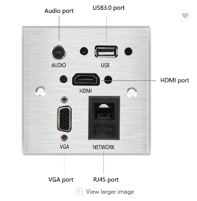 86mm Aluminum Alloy All on one media hub panel box Wall Multi-media socket for hotel home and office 