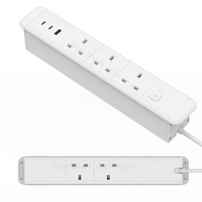 Furniture Flush Mount Desk Outlet with 5 Outlets 3 USB Ports