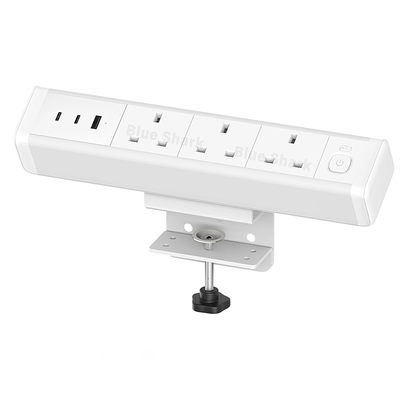 Desk Edge Mount Power Strip Outlets for Office/Home