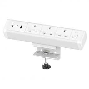 Desk Edge Mount Power Strip Outlets for Office/Home