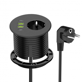Mini 65W Desktop Power 3 Inch Hub Grommet Socket