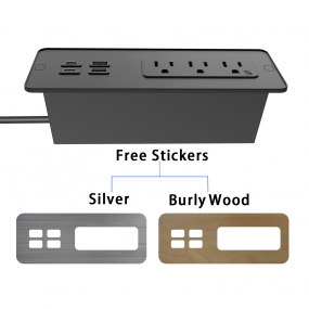 PD65W USB-C Fast Charging Desktop Recessed Power Strip